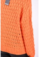 Women Sweater Pieces Pcjess O-Neck Mandarin Orange